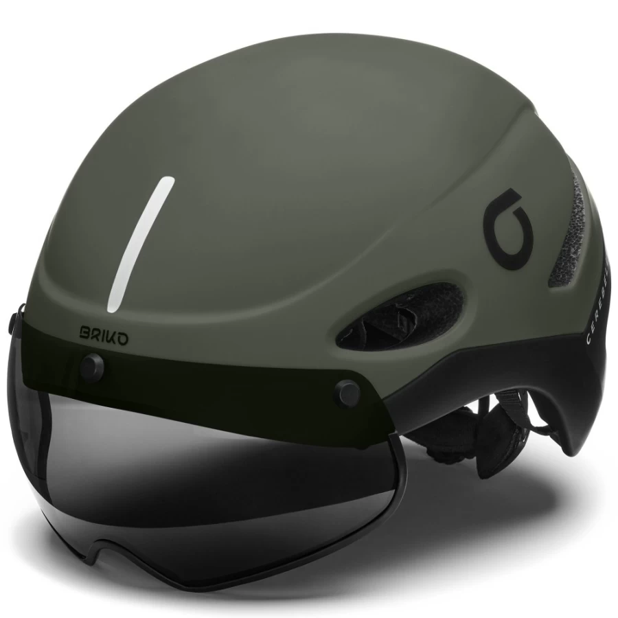 Briko E-One Visor Helmet - Matt Green Storm Dust/Black Cycling Accessory