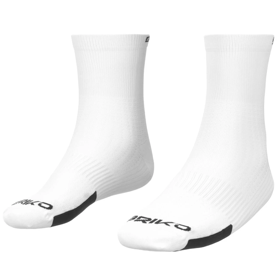 Briko Pro Socks 12cm - White Athletic Performance Socks for Men & Women