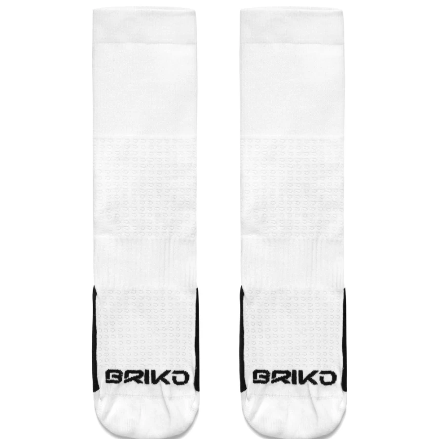 Briko White Basic Ankle Socks 9 cm for Men and Women - Comfortable Cotton Crew Length