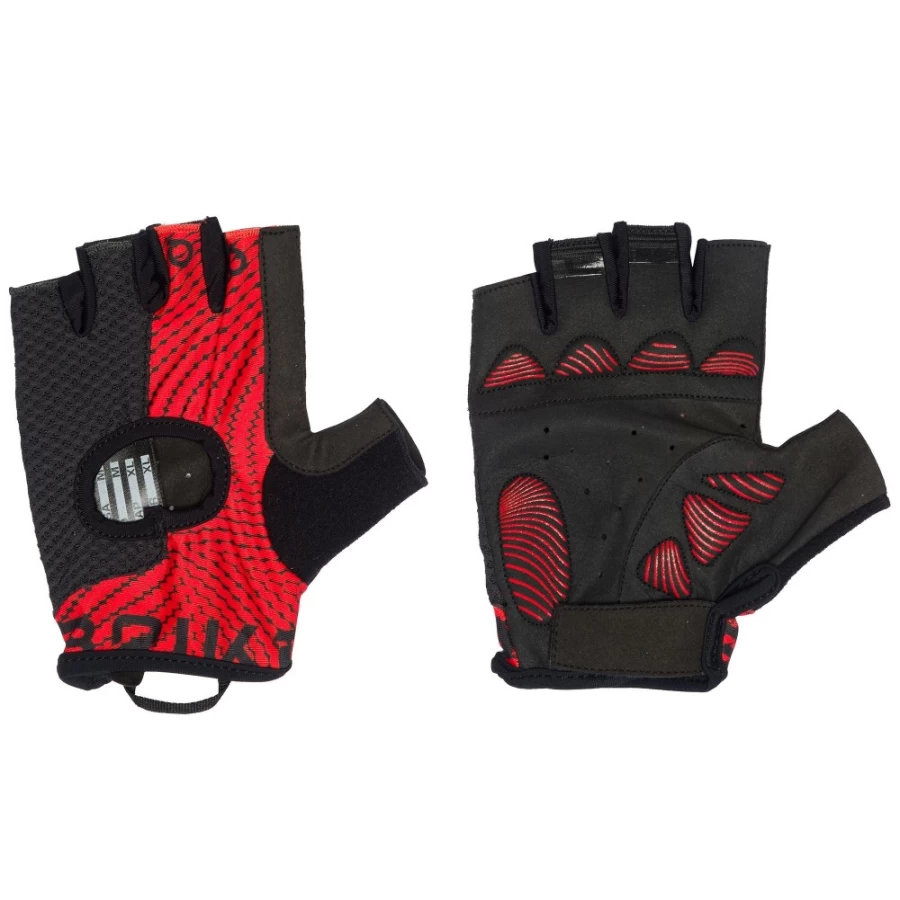 Briko Gran Fondo Light Gloves - Red Flame Point & Black Alicante Cycling Gloves for Men & Women