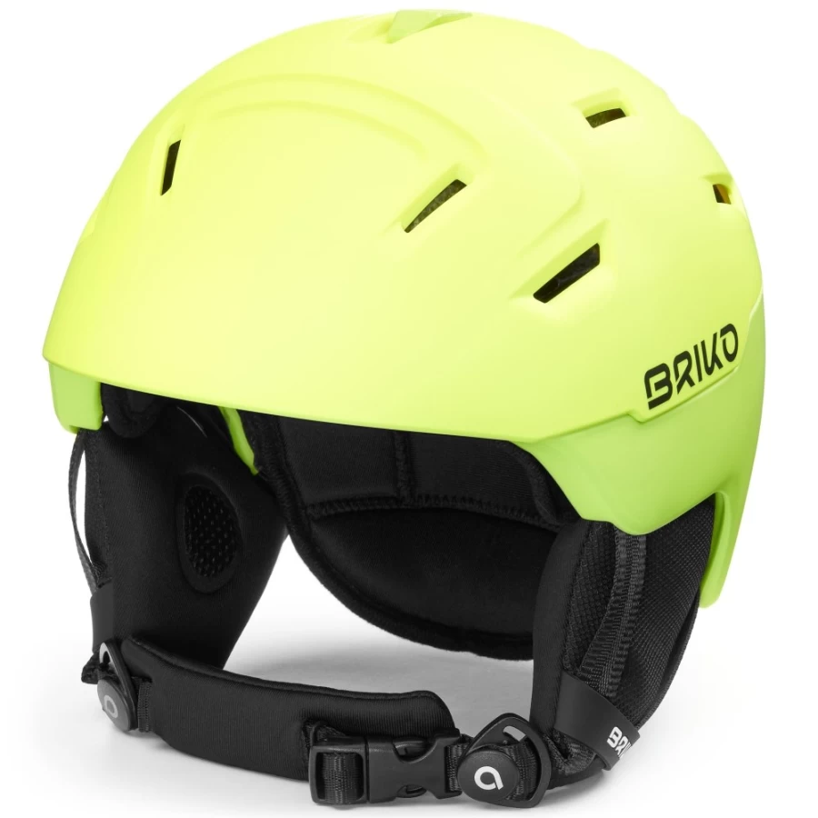 Briko Storm X Cycling Helmet in Matt Yellow Fluo - Lightweight & Aerodynamic Design