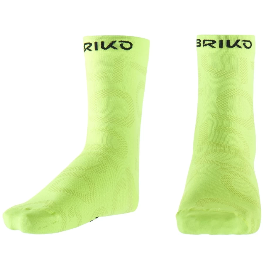 Briko Medium Green Lime Socks 13cm - Comfortable Athletic Footwear
