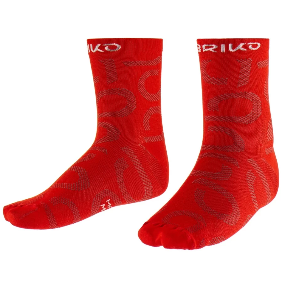 Briko Red-Brown Fango Short Socks 9Cm for Men & Women - Comfortable Ankle Socks
