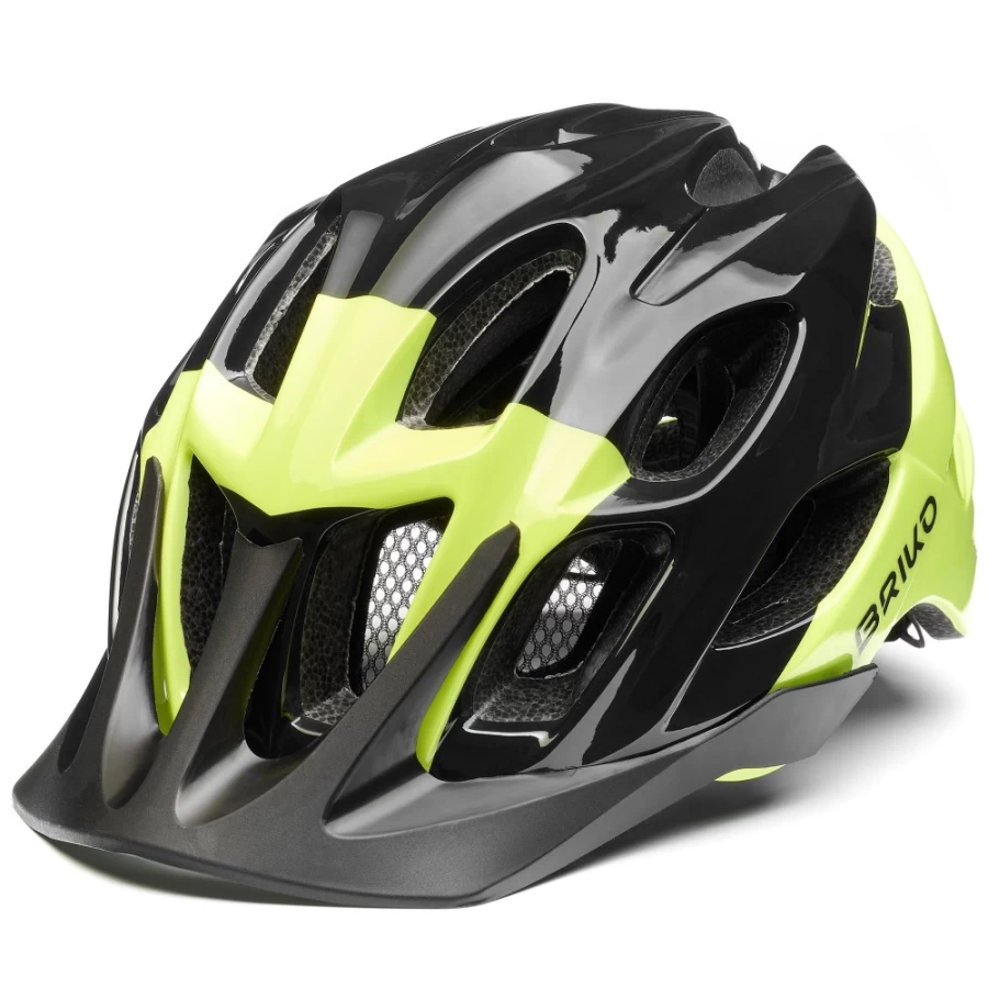 Briko Makian Helmet in Lime Fluo-Black | High-Visibility Safety Gear